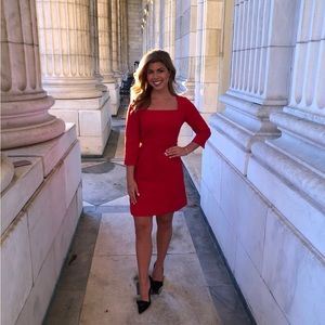 Ann Taylor red dress.